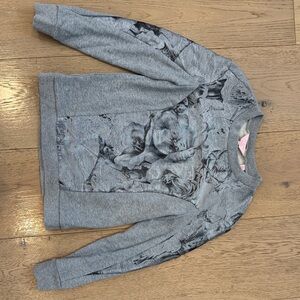 Ted Baker London Gray Floral Sweatshirt